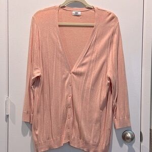 Old Navy Peach 3/4 Sleeve Women's Cardigan